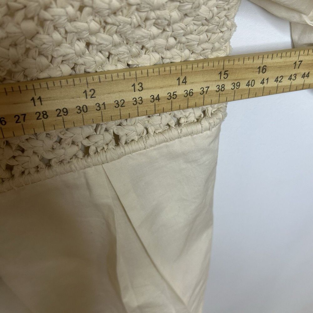 New!!PINKO Crop Top‎ Size 8 Ivory Color 100% Cotton - Picture 12 of 13